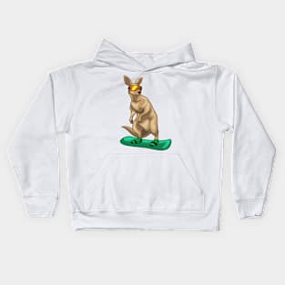 Kangaroo Snowboard Winter sports Kids Hoodie